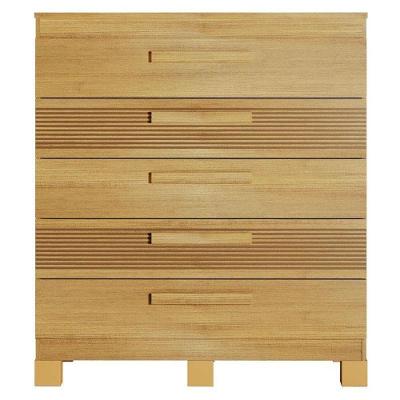 Cômoda Sabiá 5 Gavetas MDF-MDP Puxador MDF Revestido Cinamomo Valdemóveis