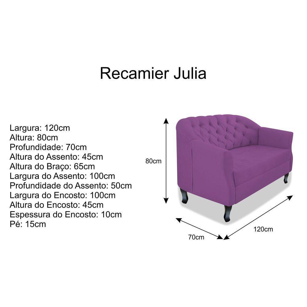 Kit Namoradeira E 02 Poltrona Julia A02 Roxo - 3