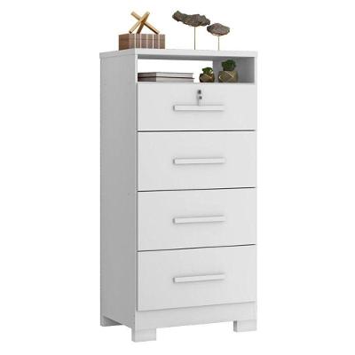 Cômoda Primordial Max 4 Gavetas Branco Absoluto Semi Fosco - Zanzini