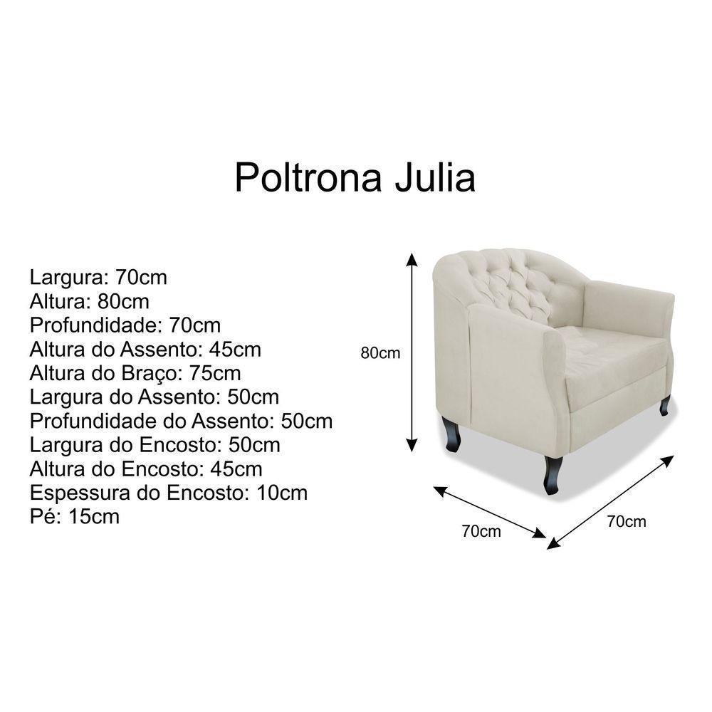 Kit Namoradeira E 02 Poltrona Julia A02 Corano Bege - 2