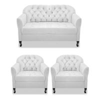 Kit Namoradeira E 02 Poltrona Julia A02 Corano Branco - 1