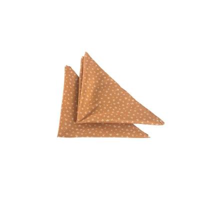Kit de Guardanapos Estampados 100% Poliéster 35CM X 35CM 2 Peças Mostarda Valle Distribuidora