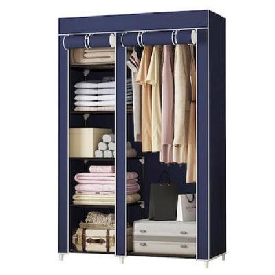 Guarda Roupa Portátil Modular para Quarto Closet com Cabideiro Azul Yeet