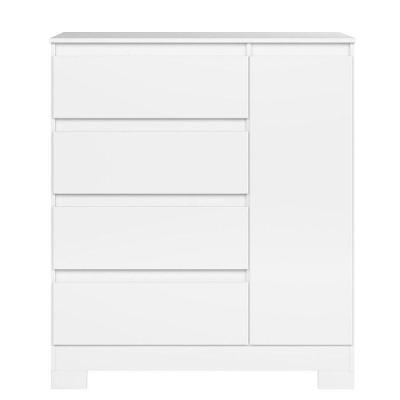 Cômoda Sapateira Olívia 4 Gavetas MDF-MDP com Puxadores Branco-quadriflex Albatroz Móveis