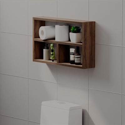 Nicho Decorativo Pequim 50x30x10CM MDP com Fixação por Parafuso para Banheiro Marrom