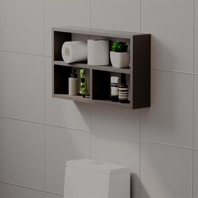 Nicho Pequim 50x30x10CM MDP Fixação Parafuso Organizador Banheiro Preto