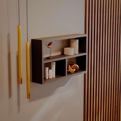 Nicho Pequim 50x30x10CM MDP Fixação Parafuso Decorativo Sala Quarto Preto Mercado das Prateleiras
