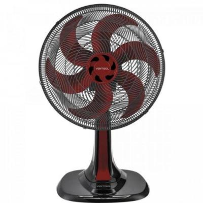 Ventilador de Mesa 52W 30CM 6 Pás 3 Velocidades Vermelho Turbo 6 220V