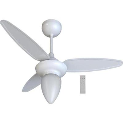 Ventilador de Teto 30W 90CM 3 Pás 6 Velocidades Branco Wind Bivolt