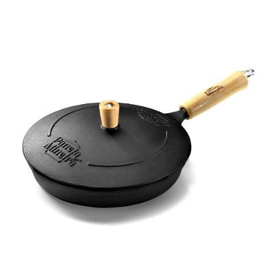 Frigideira Tradição TF 22cm Ferro Fundido 1,2L Cabo de Madeira Preto Panela Mineira