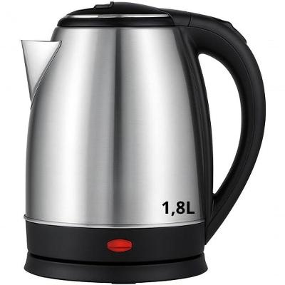 Chaleira Elétrica Inox 1,8L Preta sem Fio Desligamento Automático 110V