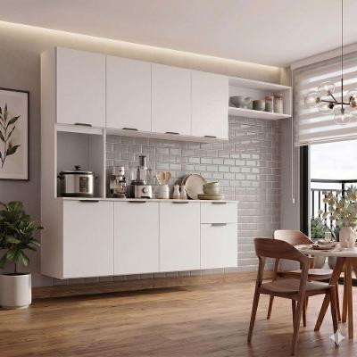 Cozinha Compacta Aura 8 Portas 1 Gaveta MDP 193CM Branco Mobilihouse