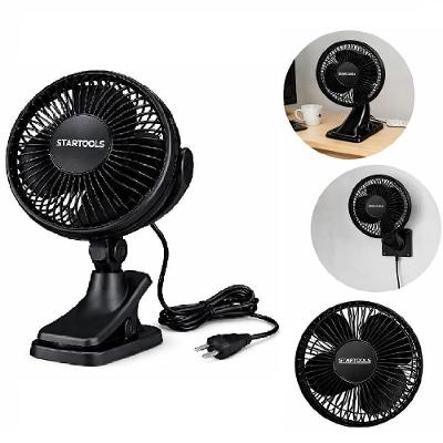 Ventilador de Mesa Yeet 25W 2 Velocidades Preto Oscilante Ajustável 110V