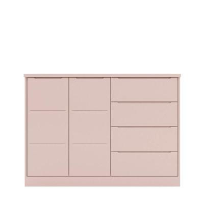 Cômoda Infantil Jade 4 Gavetas MDF Puxador Embutido Rosê Sallar Home