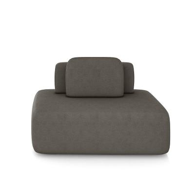 Sofá Modular Dakota G33 2 Lugares 142cm Marrom Escuro Veludo Gran Belo