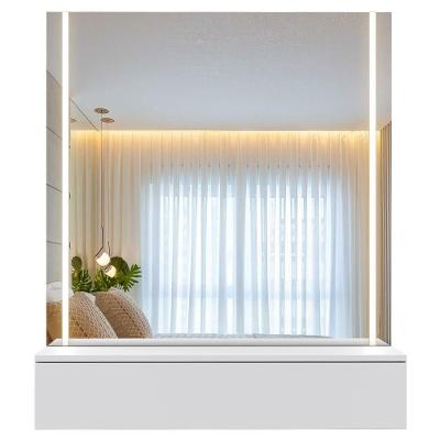 Camarim Imperus 1 Gaveta com Espelho Iluminação LED MDF Branco Acetinado Mavaular