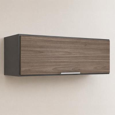 Armário Aéreo Pérola Z34 70CM 1 Porta MDP Basculante Grafite Mpozenato
