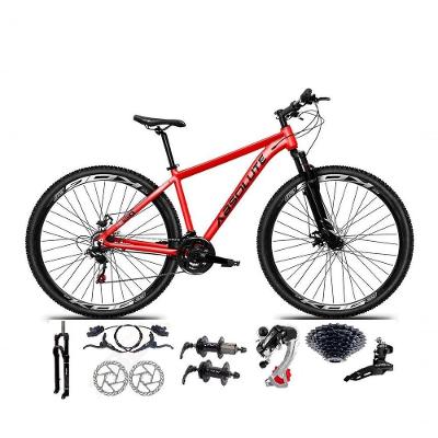 Bicicleta Absolute Nero 5 Alumínio 24v Câmbios Shimano Freio Hidráulico K7 Garfo C/trava vermelho 19