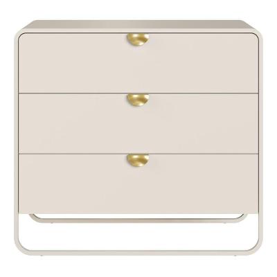 Cômoda Orgânica 3 Gavetas MDP Puxador Plástico Off White Artesano Móveis
