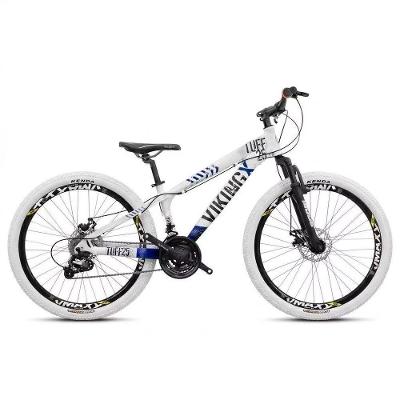 Bicicleta Tuff25 Aro 26 Quadro de Alumínio 21 Velocidades Viking-X Branco Azul