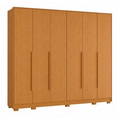 Guarda Roupa Casal Mercure 6 Portas Giratórias 6 Gavetas MDP Cinamomo Albatroz Móveis