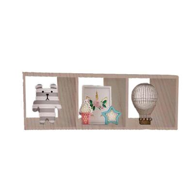 Nicho Triplo F031 90x30x20CM em MDF Amadeirado para Organização de Ambientes