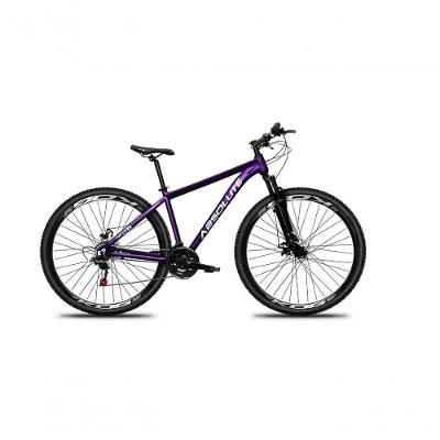 Bicicleta Aro 29 Absolute Nero 5 Alumínio Freio A Disco 21v Garfo Suspensão Mountain Bike Roxo 17