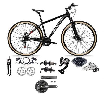 Bicicleta Aro 29 Absolute Nero 5 Câmbios Shimano Altus 27v Freio Hidráulico Garfo Com Trava Preto 17