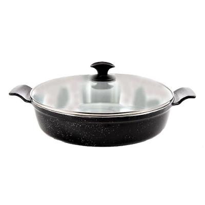 Frigideira 1227-JAV Preto Liso Alumínio Fundido Usinado 30cm 2L Talheres Juliana