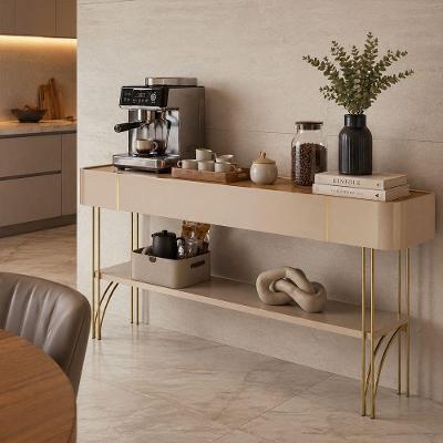Aparador Vivaz Orgânico Mdf Mdp 160cm Off White-carvalho Pés Aço Dourados Movelaria Store
