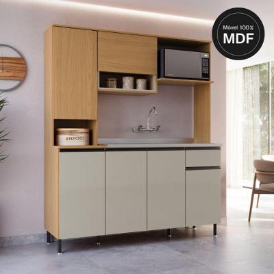 Cozinha Compacta 4 Portas 2 Gavetas MDF 164CM Móveis Sul
