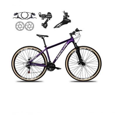 Bicicleta Aro 29 Absolute Nero 5 Alumínio 24v Câmbios Shimano Freio A Disco Hidráulico Mtb Roxo 19