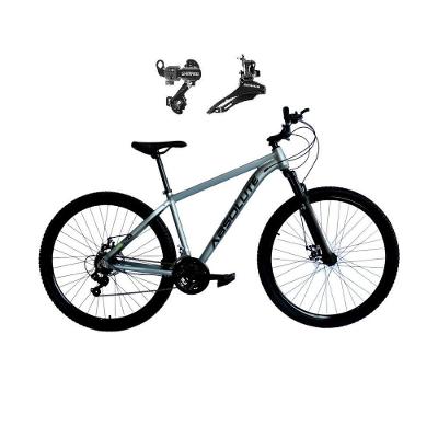 Bicicleta Aro 29 Absolute Nero 5 Alumínio 21v Câmbios Shimano Mountain Bike Freio A Disco Cinza 23
