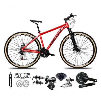 Bicicleta Absolute Nero 5 Câmbios Shimano Altus 24v Freio Hidráulico Garfo Com Trava vermelho 19