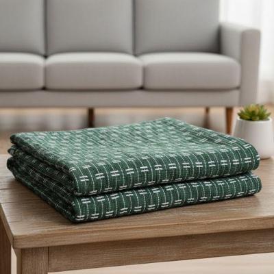 Manta para Sofá 2 e 3 Lugares 2,50x1,80 Algodão Verde Mesclado Panos do Lar