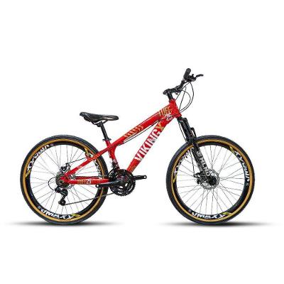 Bicicleta Vikingx Tuff 25 Mountain Bike Aro 26 Alumínio 21 Marchas Freio a Disco Vermelho Tuff