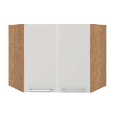 Armário Aéreo de Canto Aspen CD-214 2 Portas MDP Giratória Branco