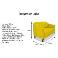 Kit Namoradeira E 02 Poltrona Julia A02 Amarelo - 3