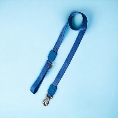 Guia Pet com Mosquetao 360 Azul Marinho para Cachorro Pequeno Poliester Borracha Metal 120CM