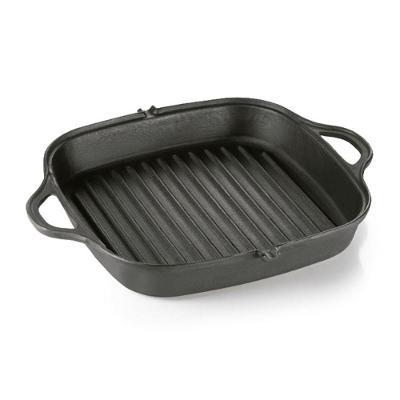 Frigideira Grill Quadrada Chef Ferro Fundido 26cm 1,8L para Cozinhar e Servir Panela Mineira