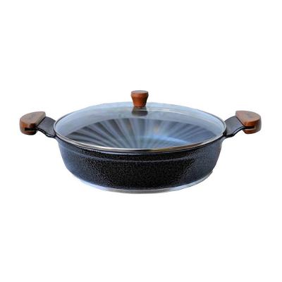 Frigideira Am30 Alumínio Cerâmico Antiaderente Preto Craquelado 30cm Talheres Juliana