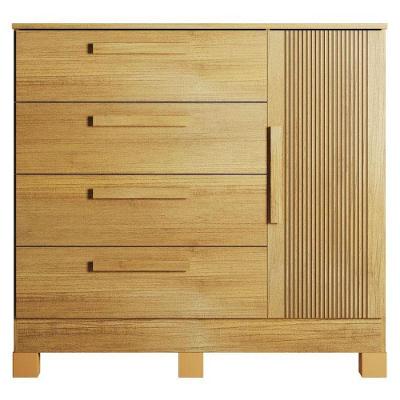 Cômoda Andorinha 4 Gavetas MDF-MDP Puxador MDF Cinamomo Valdemóveis