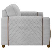 Kit Sofá 03 Lugares 223Cm Com 02 Poltronas Flora M03 Cinza - 2