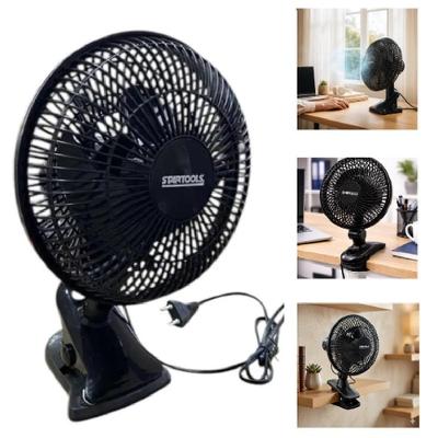Ventilador de Mesa com Clip Startools 33cm 3 Pás 3 Velocidades Preto 220V