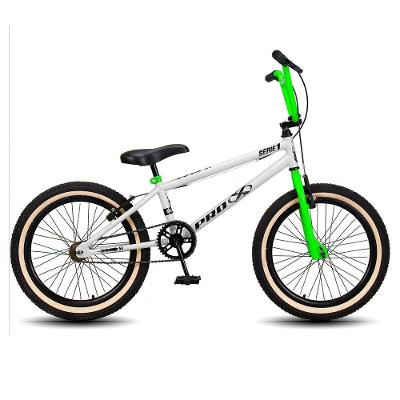Bicicleta BMX Drop P03 Aro 20 V-Brake Pedivela Monobloco Branco e Verde D'Rossi