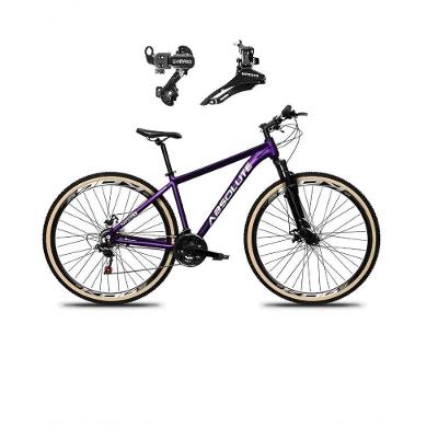 Bicicleta Aro 29 Absolute Nero 5 Alumínio 24v Câmbios Shimano Freio A Disco Mountain Bike Roxo 17