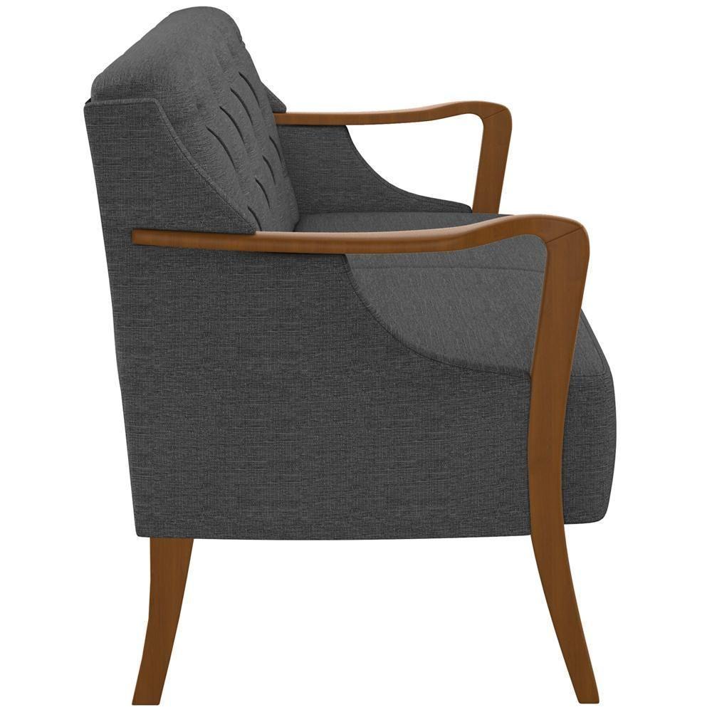 Kit Sofá 02 Lugares 135Cm Com 02 Poltronas Coral M03 Chumbo - 2