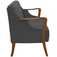 Kit Sofá 02 Lugares 135Cm Com 02 Poltronas Coral M03 Chumbo