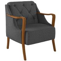 Kit Sofá 02 Lugares 135Cm Com 02 Poltronas Coral M03 Chumbo - 15