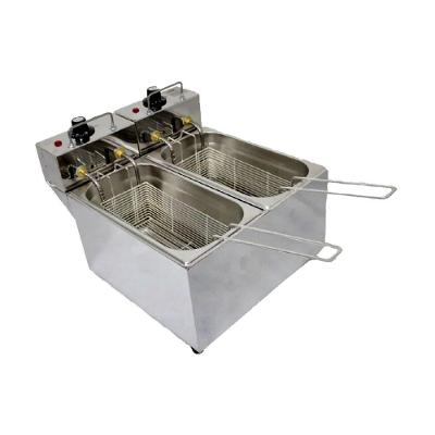Fritadeira Elétrica com Óleo 2 Cubas Stevan Metal FDS-6-110-STM 6L 4000W 110V
